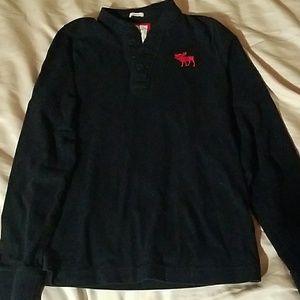 Men's abercrombie dark blue long sleeve shirt